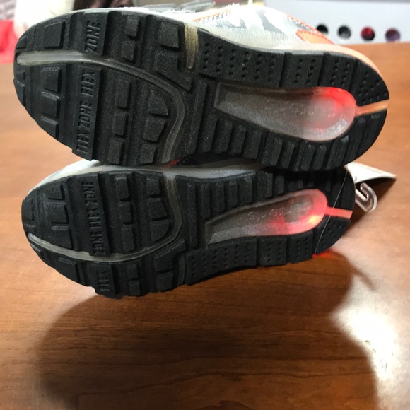 Carters Silver/Orange Toddler Light up Velcro Shoe - Picture 7 of 7